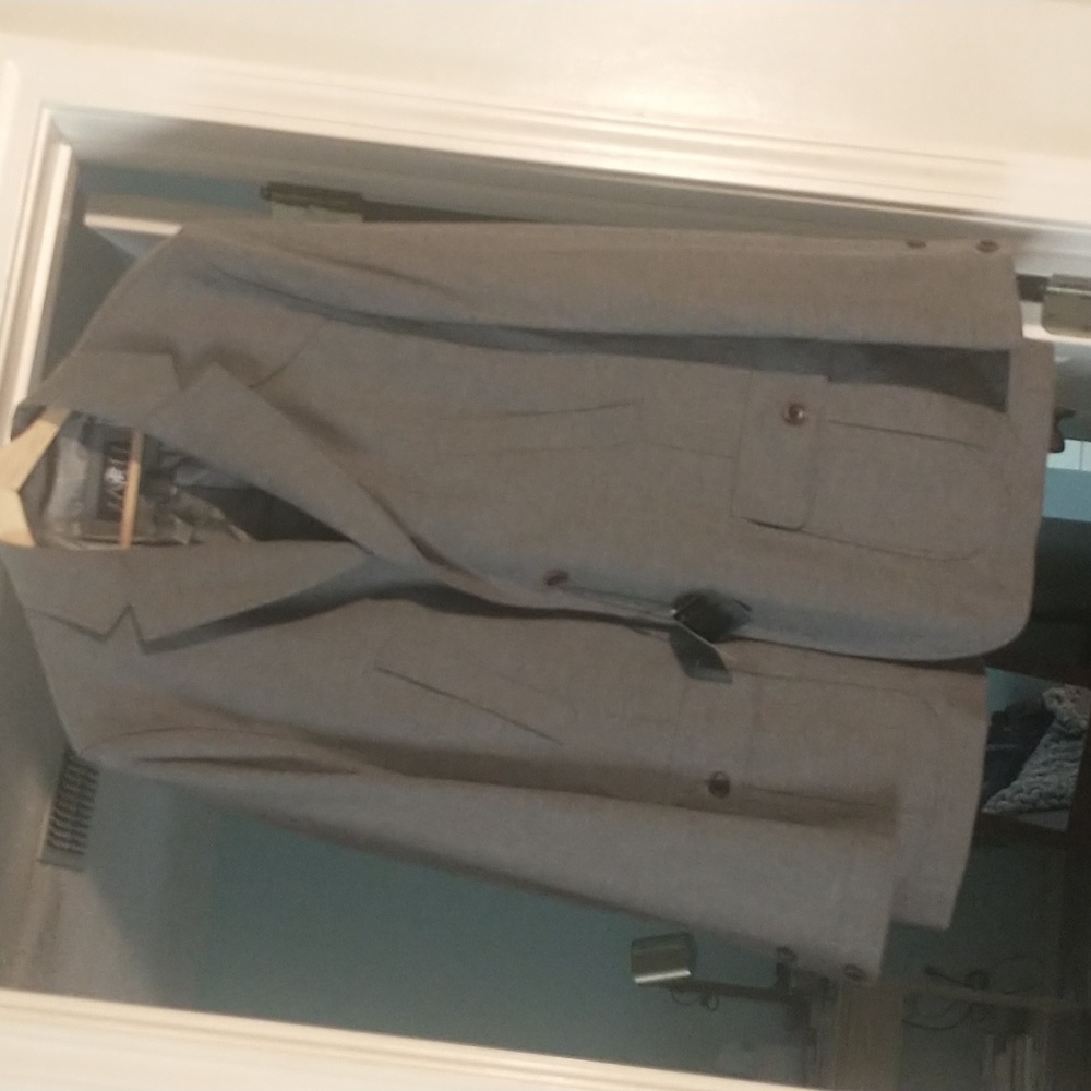 HART SCHAFFNER MARX Men's Grey Wool Blend Sports Coat sz L